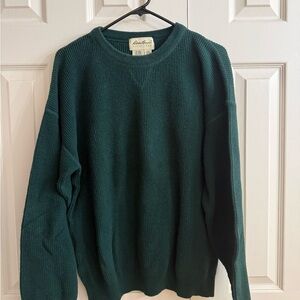 Eddie Bauer Men's Deep Green Crewneck Sweater